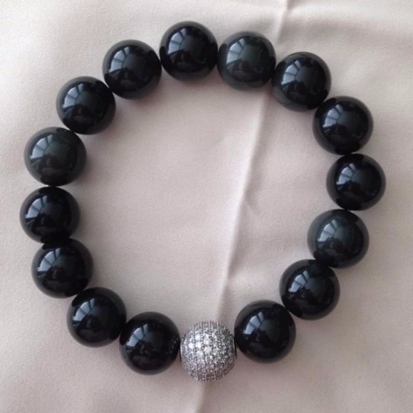 🎁🎄Authentic Obsidian & Sterling Silver - Picture 3 of 3